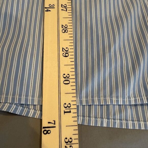 COS Oversized Striped Shirt Button Front and Sides Collar Blue Women's Size 12 - Picture 10 of 12